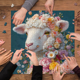 Flower Sheep Jigsaw Puzzle 1000 Piece