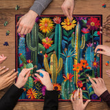 Patchwork Cactus Jigsaw Puzzle 1000 Piece