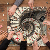 Card spiral staircase Jigsaw Puzzle 1000 Piece