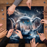 Snowlit Teapot Jigsaw Puzzle 1000 Piece
