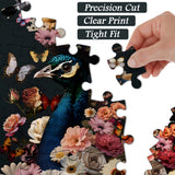 Floral Peacock Jigsaw Puzzle 1000 Piece