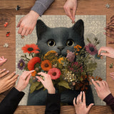 Flower Cat Jigsaw Puzzle 1000 Pieces