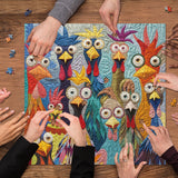 Colorful Clucks Jigsaw Puzzle 1000 Piece