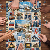 Patchwork d'hiver Puzzle 1000 pièces
