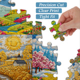 Vier Jahreszeiten Patchwork-Puzzle 1000 Teile