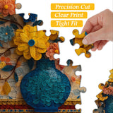 Puzzle en forme de vase à fleurs en papier - 1000 pièces