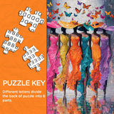 Puzzle papillon et muse 1000 pièces