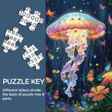 Floral Jellyfish Jigsaw Puzzles 1000 Pieces