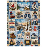 Patchwork d'hiver Puzzle 1000 pièces