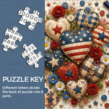 Patriotic Hearts Jigsaw Puzzle 1000 Pieces
