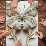 Butterfly Faced Twins Jigsaw Puzzle 1000 Pieces