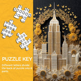 Puzzle paysage urbain tournesol 1000 pièces