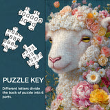 Flower Sheep Jigsaw Puzzle 1000 Piece