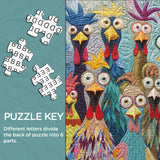Colorful Clucks Jigsaw Puzzle 1000 Piece