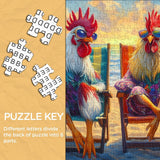 Beach Roosters Jigsaw Puzzle 1000 Pieces
