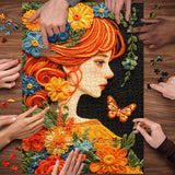 Puzzle Muse Floral Broderie 1000 Pièces