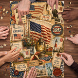 Vintage Americana Collage Puzzle 1000 Teile