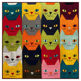 Colorful Cat Faces Jigsaw Puzzle 1000 Pieces