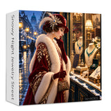 Snowy notte gioielli strada Jigsaw Puzzle 1000 pezzi