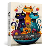 Floral Cats Jigsaw Puzzle 1000 Piece