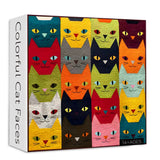 Colorful Cat Faces Jigsaw Puzzle 1000 Pieces