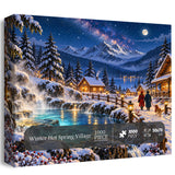 Winter Hot Spring Village Puzzle 1000 pièces