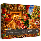 Animaux mignons et veille de Noël Puzzle 1000 pièces