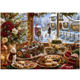 Rompecabezas de Navidad con ventana, 1000 piezas