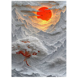 Sunset Paper Mountains Jigsaw Puzzle 1000 Pieces
