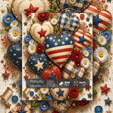 Patriotic Hearts Jigsaw Puzzle 1000 Pieces