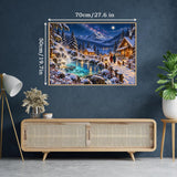 Winter Hot Spring Village Puzzle 1000 pièces
