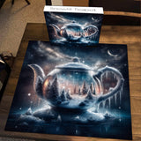 Snowlit Teapot Jigsaw Puzzle 1000 Piece