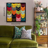 Colorful Cat Faces Jigsaw Puzzle 1000 Pieces