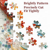 Puzzle en bois de poissons Koi fleuris, 1000 pièces