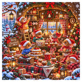 Christmas Mice Bakery Jigsaw Puzzle 1000 Pieces