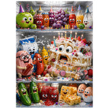 Puzzle per feste con cibo per frigorifero, 1000 pezzi