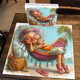 Grandma's Beach Nap Jigsaw Puzzle 1000 Pieces