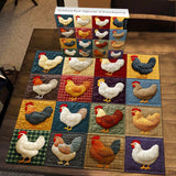 Colorful Quilt Chickens Jigsaw Puzzle 1000 Pieces