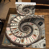 Card spiral staircase Jigsaw Puzzle 1000 Piece