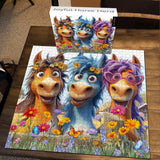 Puzzle Troupeau de chevaux joyeux 1000 pièces