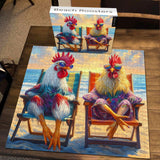Beach Roosters Jigsaw Puzzle 1000 Pieces
