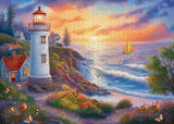 Sunset Lighthouse Cove Jigsaw Puzzles 1000 Pieces