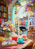 Teatime Canal Cottage Jigsaw Puzzle 1000 Pieces