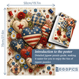 Patriotic Hearts Jigsaw Puzzle 1000 Pieces