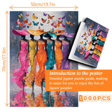 Puzzle papillon et muse 1000 pièces
