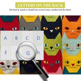 Colorful Cat Faces Jigsaw Puzzle 1000 Pieces