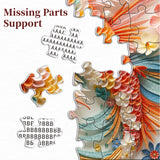 Puzzle en bois de poissons Koi fleuris, 1000 pièces