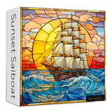 Sunset Saiboat Jigsaw Puzzle 1000 Pieces