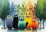 Puzzle Chats Chromatiques 1000 Pièces