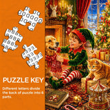 Animaux mignons et veille de Noël Puzzle 1000 pièces